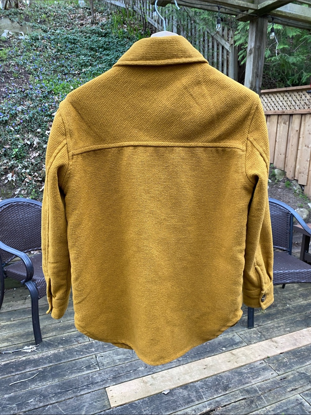 Design Lab Lord & Taylor Mustard Button-Up Shacket - Picture 2 of 10